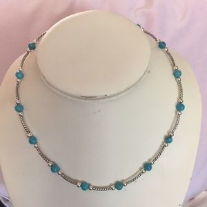 Silver turquoise necklaces